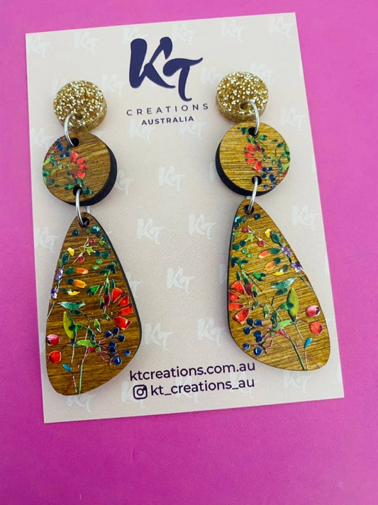 KT Creations Australia - Earrings - Wildflower Floral