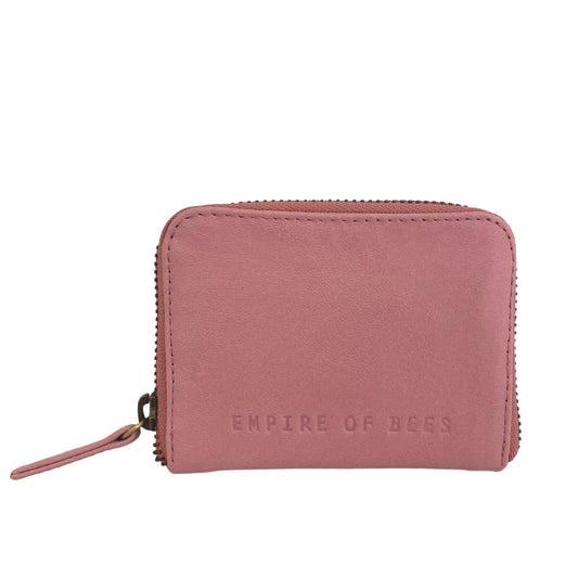 Empire of Bees - Claire Card Leather Wallet - Pastel Pink