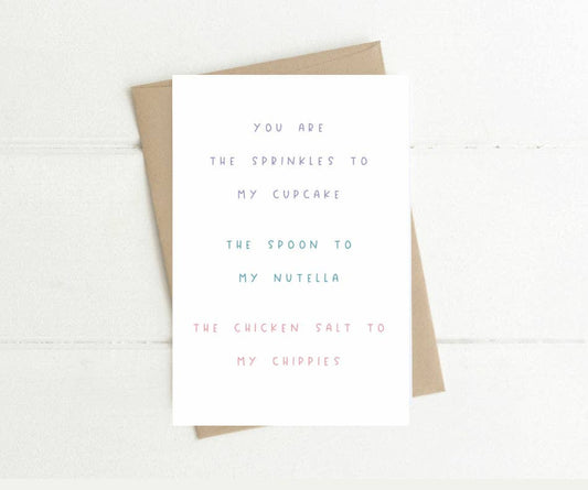 To & From Cards - Greeting Card - You Are The Sprinkles to my Cupcake