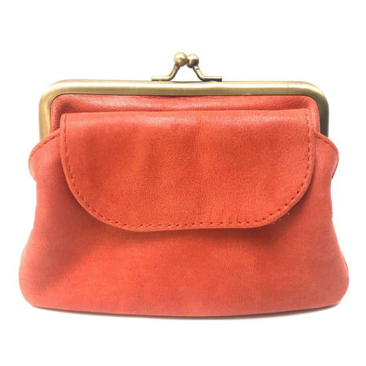 Empire of Bees - Penny's Leather Coin Purse - Persimmon