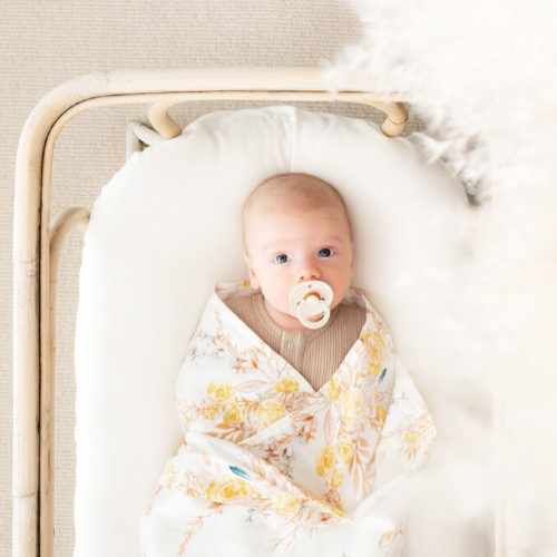 Savannah and Three - Muslin Wrap - Vintage Brown Floral