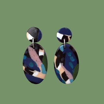 Comet - Midnight Palm Earrings