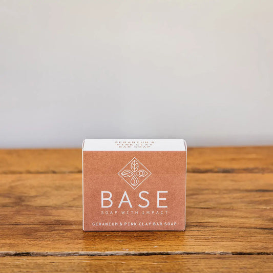 Base Soaps - Bar Soap - Geranium & Pink Clay