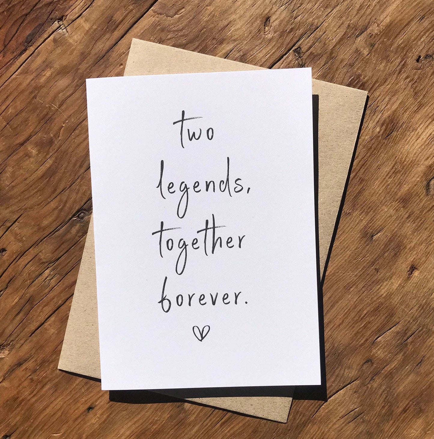 To & From Cards - Greeting Card - Two Legends, Together Forever
