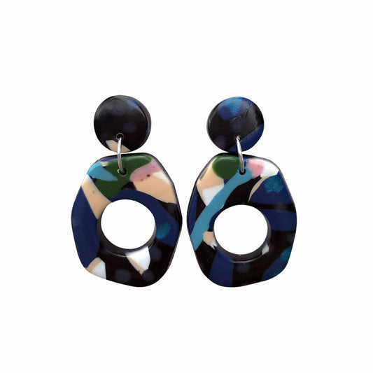 Moon Rock - Midnight Palm Earrings